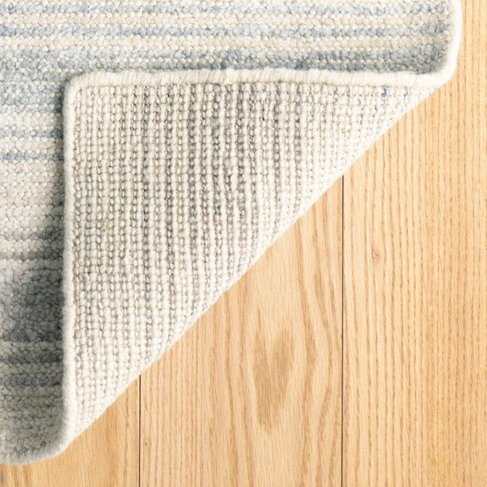 Dash & Albert Moonshine Handwoven Cotton/Viscose Rug, Blue, Runner-2'6" x 8'