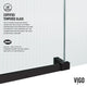 VIGO Elan E-Class 56" to 60" W x 76" H Frameless Sliding Shower Door, Matte Black, Fluted Glass, Right