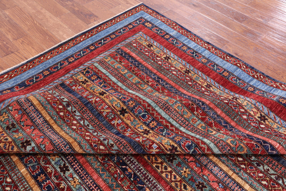 7' 11" X 9' 10" Persian Gabbeh Shall Hand Knotted Wool Rug Q11146