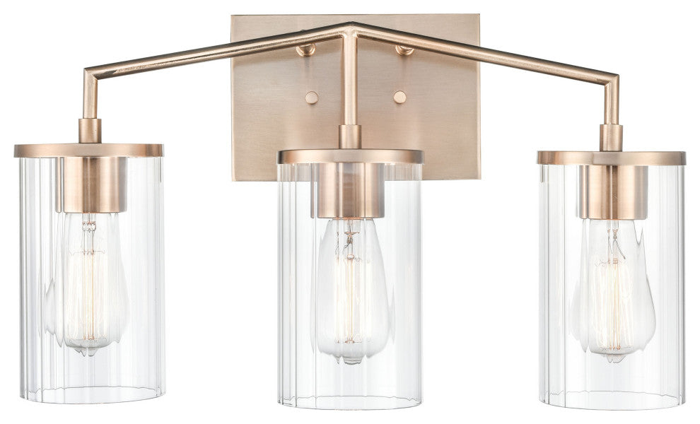 Beverlly 3 Light 20" Modern Gold Bathroom Vanity Light