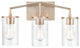 Beverlly 3 Light 20" Modern Gold Bathroom Vanity Light