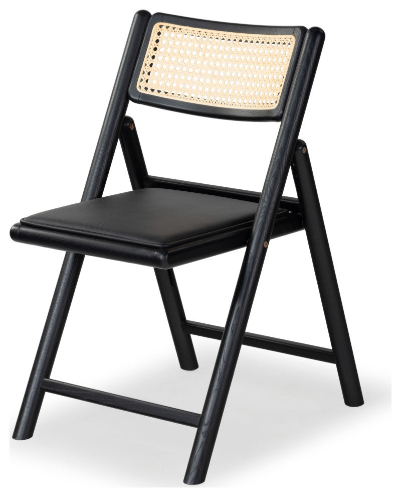 Safavieh Couture Shaylie Folding Dining Chair, Black