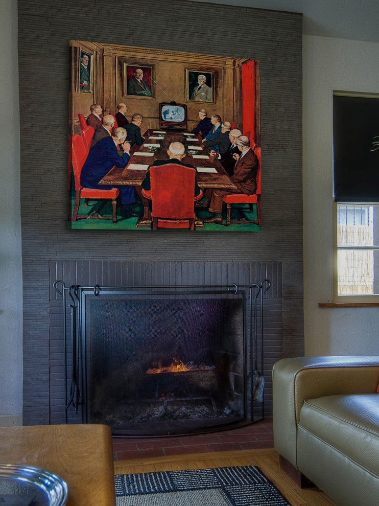 "Baseball in the Boardroom" Painting Print on Canvas by Lonie Bee