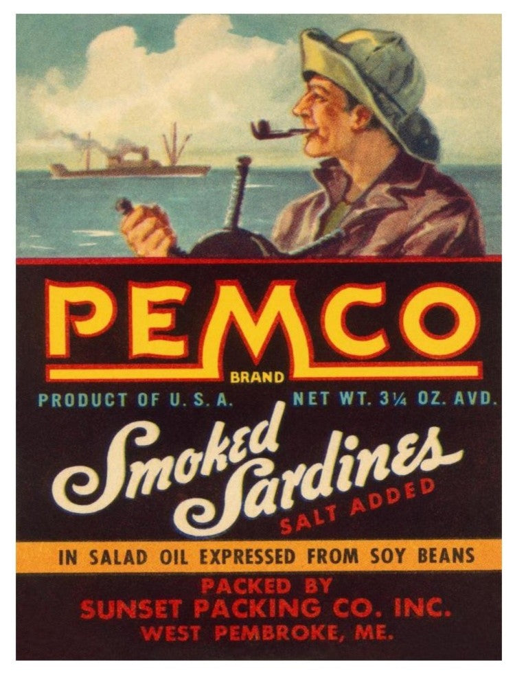 "Remco Smoked Sardines" Digital Paper Print by Retrolabel, 14"x18"