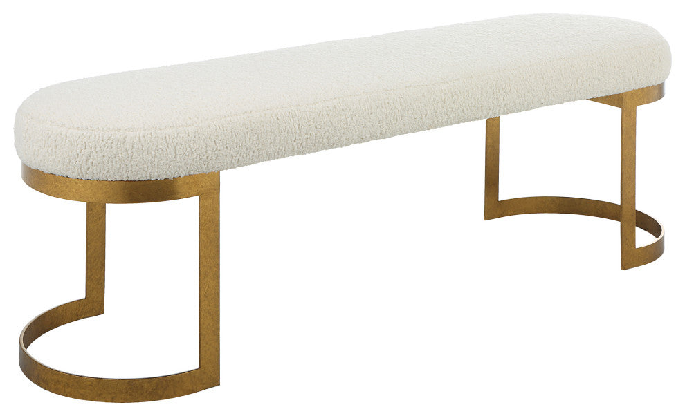 Uttermost 23757 Infinity Gold Bench