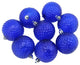 Transparent Diamond Cut Shatterproof Ornaments, 2.5", Set of 8, Lavish Blue