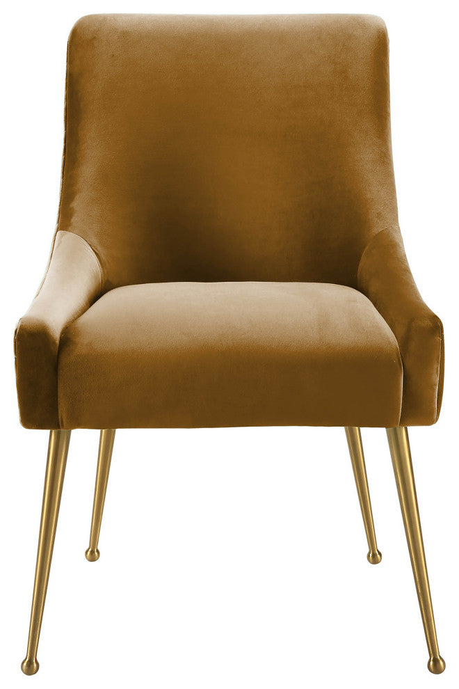 Beatrix Cognac Velvet Side Chair