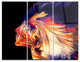 "Explosion of Thought" Digital Glossy Metal Wall Art, 3 Panels, 36"x28"