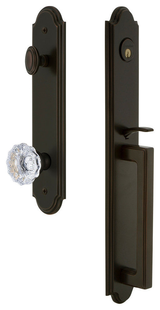 Arc 1-Piece Dummy Handleset, D Grip and Fontainebleau Knob, 848612