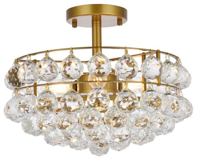 Seren 14" Flush Mount, Brass