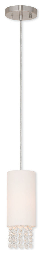 Carlisle 1-Light Mini Pendant, Brushed Nickel
