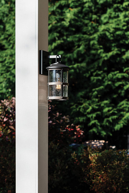 Hinkley Lakehouse Medium Wall Mount Lantern, Aged Zinc