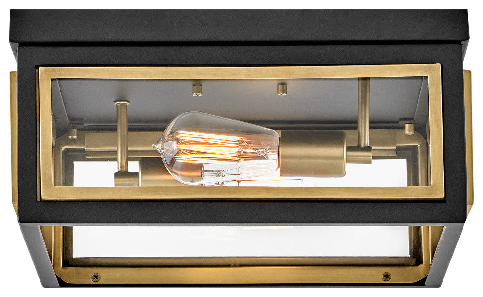 Hinkley Shaw Medium Flush Mount, Black