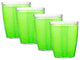 Kraftware Fishnet Double Wall Glasses, Lime Green, 14 oz, Set of 4