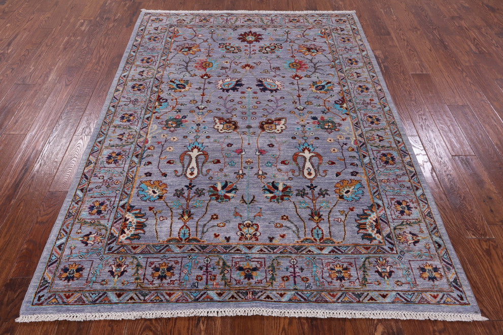 Handmade Persian Tabriz Wool Rug 5' 8" X 7' 8" Q11209