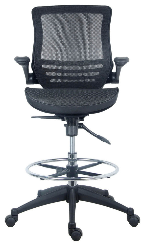 Harwick Evolve All Mesh Heavy Duty Drafting Chair, Dark Knight Edition