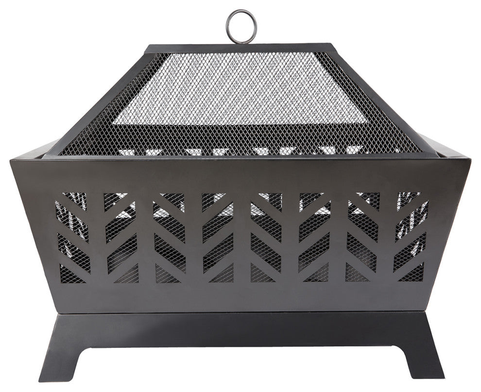 22.82'' H x 26'' W Iron Wood Burning Outdoor Fire Pit
