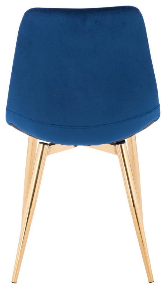 Dorian Velvety Chair, Blue