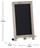 Canterbury Magnetic Chalkboard WithMetal Scrolled Legs, Hang or Countertop Board, 12" X 17" - Weathered Brown