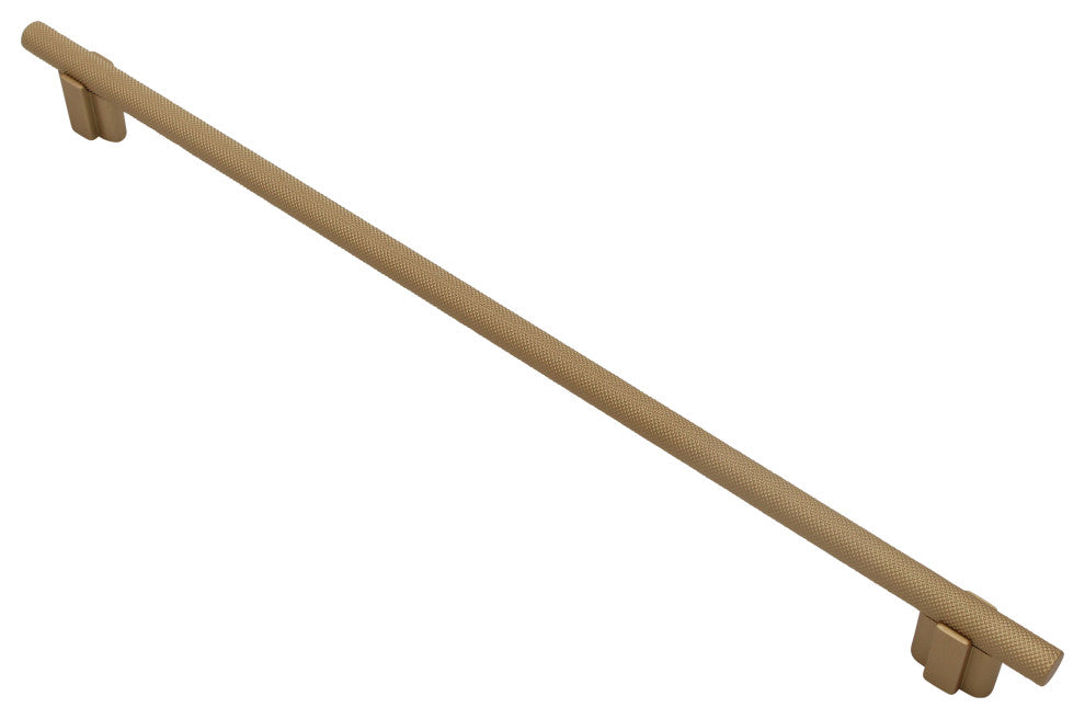 Knurled Bar Pull, Satin Brass, 320mm