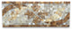 Marble Mosaic Border Listello Accent Tile Clover Onyx 4.7x12 Polished, 1 piece