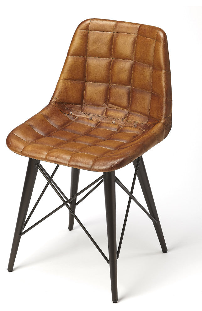 Butler Patty Brown Leather Side Chair
