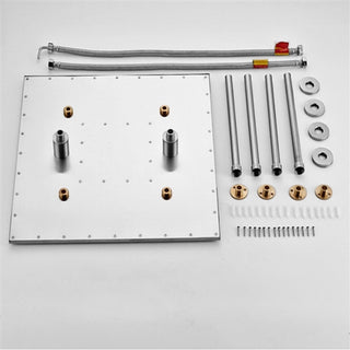 Bolsena 20" Digital LED Rainfall Shower System, 3 Jetted Body Sprays, Chrome