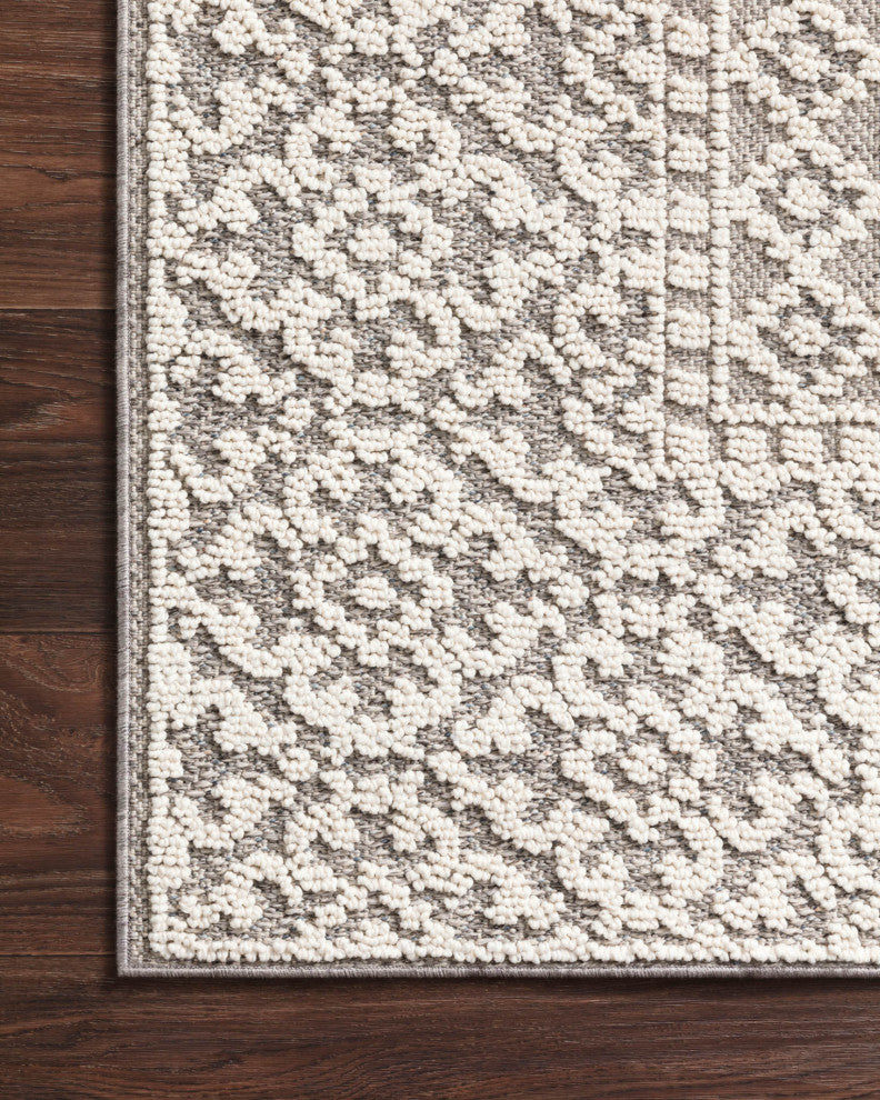 Gray Ivory Cole Indoor Outdoor Area Rug by Loloi, 5''0"x7''6"