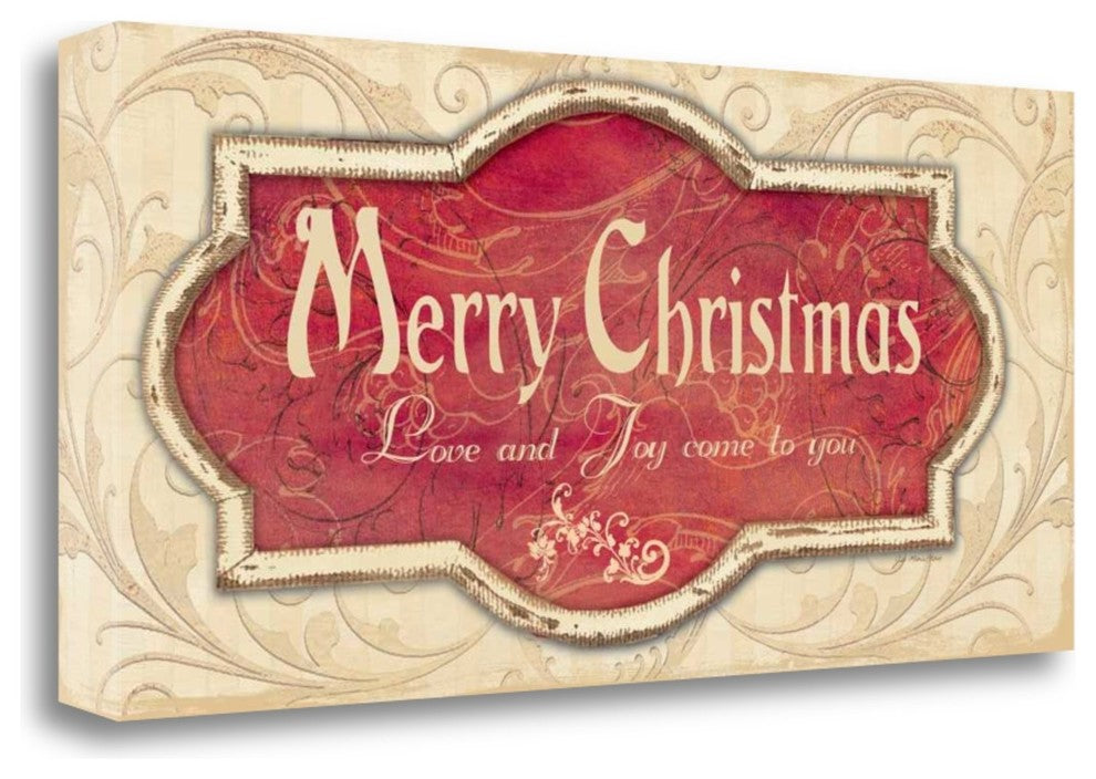 "Merry Christmas" By Jo Moulton, Giclee Print on Gallery Wrap Canvas