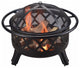 30" Outdoor Round Steel Wood Burning Fire Pit