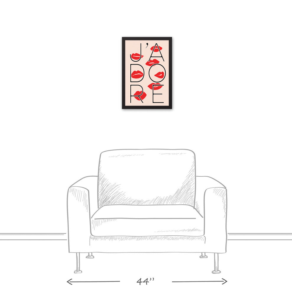 J'adore 12x18 Black Framed Canvas
