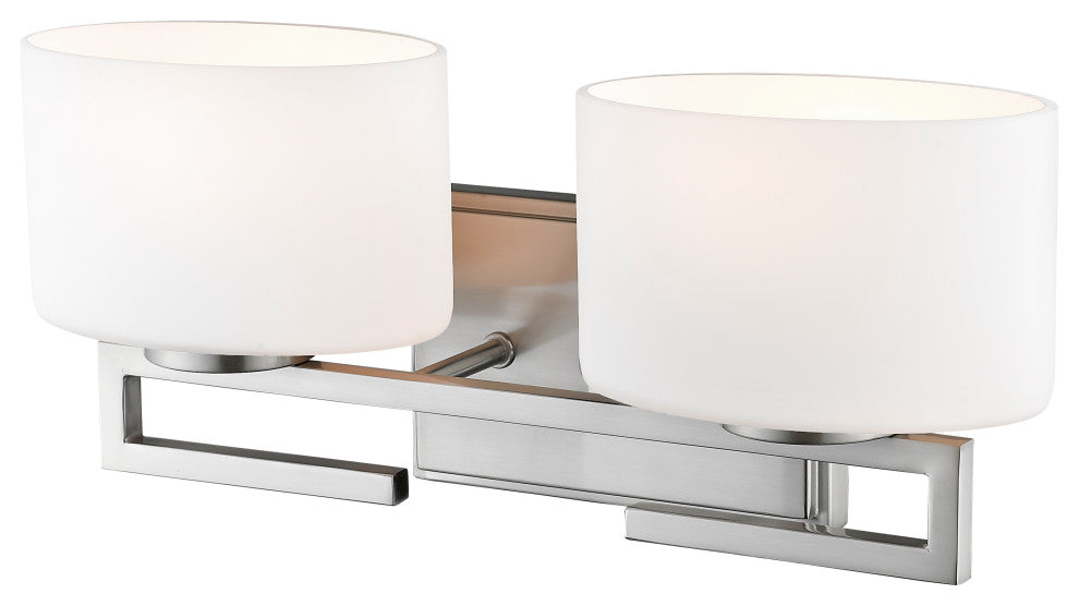 Zlite 335-2V-BN-LED 2-Light Vanity, Matte Opal