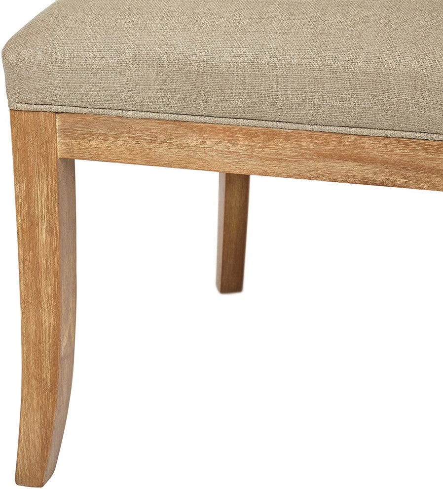 Elegant Tufted Dining Room Kitchen Chairs, Hemp