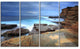 Terrigal Skillion NSW Australia, Seashore Canvas Art Print, 48"x28", 4 Panels