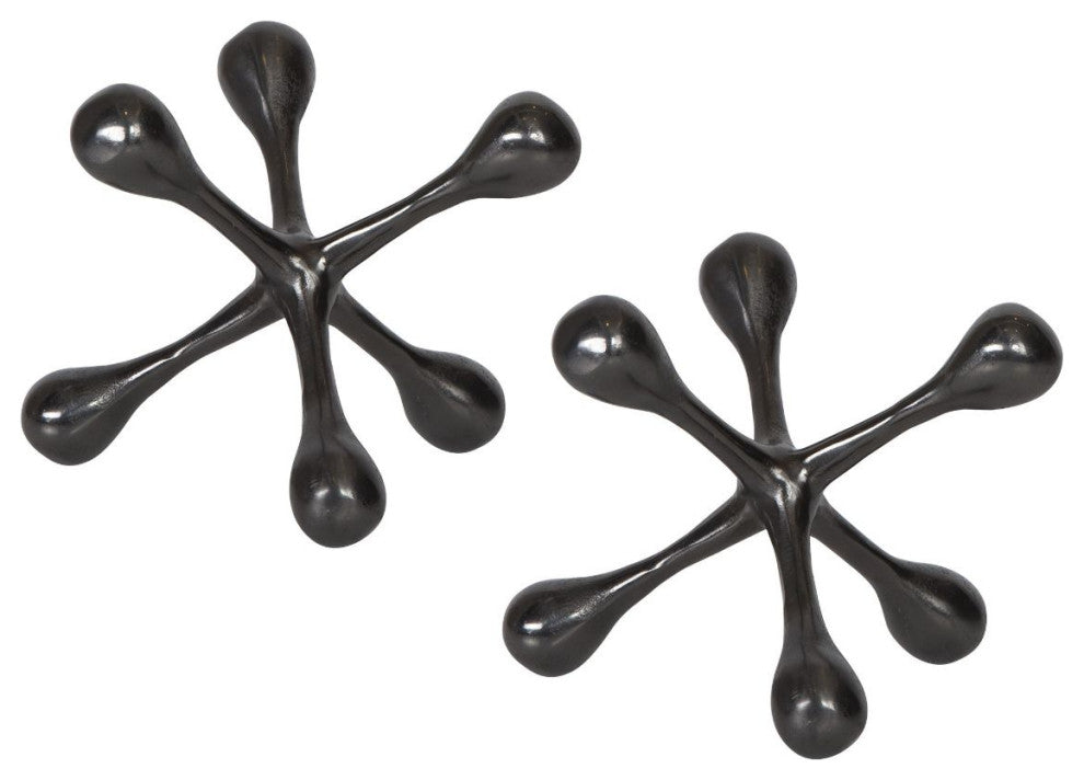 Uttermost Harlan Black Nickel Objects, Set of 2