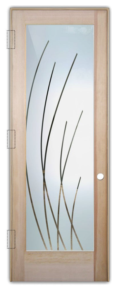 Interior Prehung Door or Interior Slab Door - Sleek Arcs - Douglas Fir...