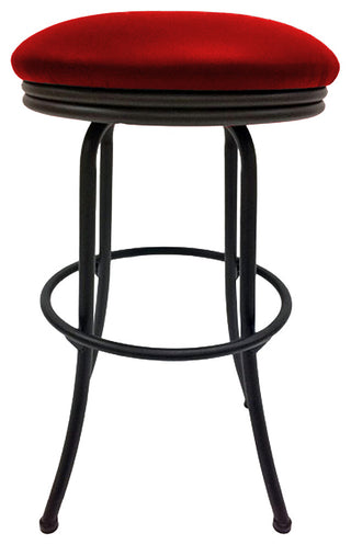 Peyton Fire Red 30inch Bar Height Black Frame Swivel Bar Stool