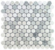 Mosaic Tile Marble Penny Coin Series, Green White Gray Matte