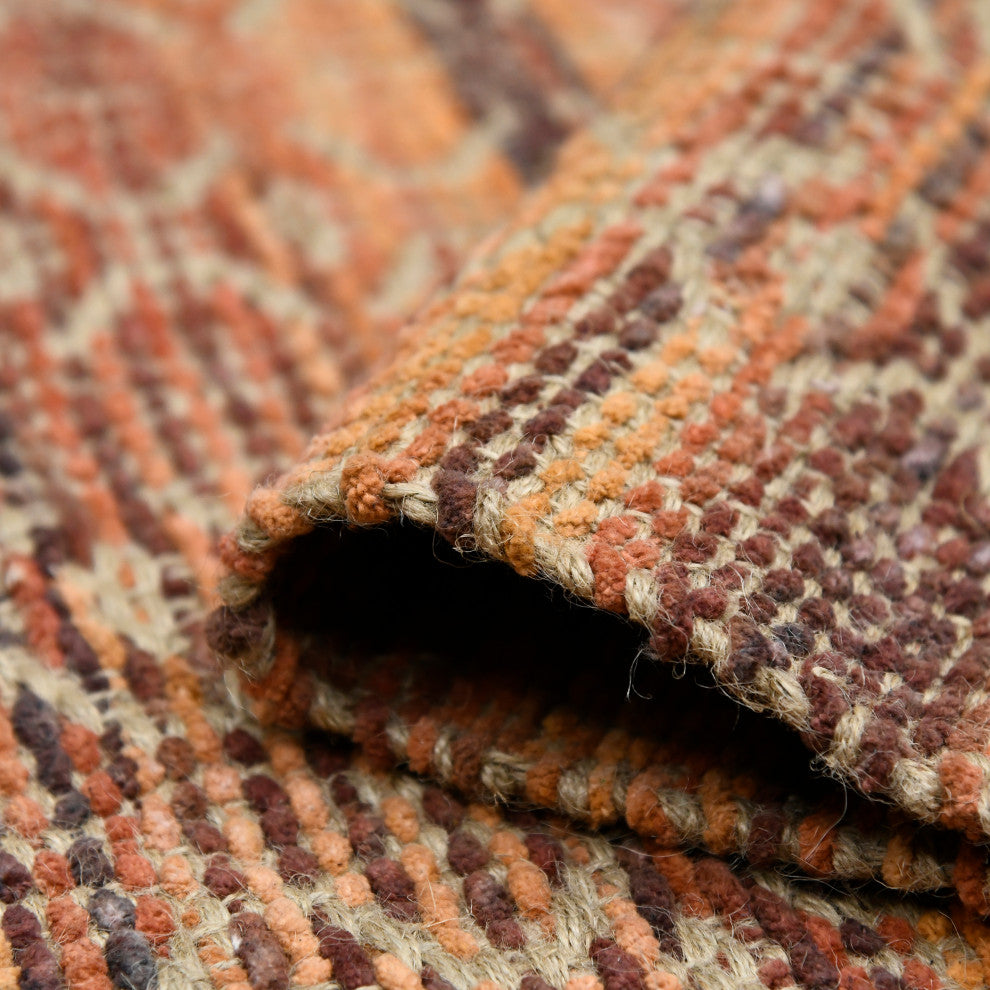 Zola Parquet Area Rug, Red, 5' x 8', Geometric