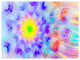 Large Yellow Alien Fractal Flower, Floral Canvas Art Print, 40"x30"