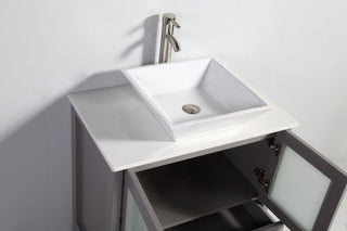 Vanity Art Vanity Set With Vessel Sink, Gray, 54", Standard Mirror