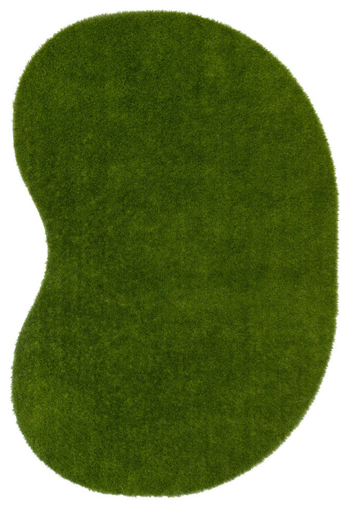 Greenspace 9' X 12' Jellybean Area Rug, Color Green