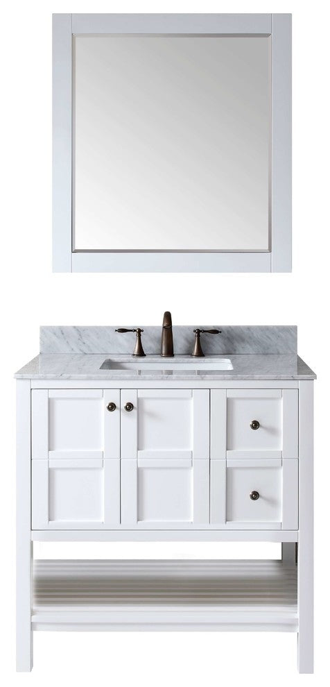 Winterfell 36" Single Bathroom Vanity Set, White