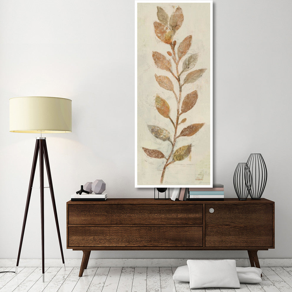 "Shimmering V Neutral" Digital Paper Print by Albena Hristova, 32"x77"
