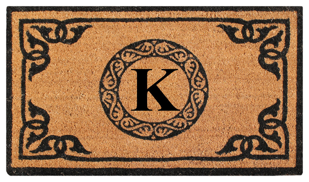 A1HC First Impression Geneva Monogrammed Entry Doormat 24"x39", K