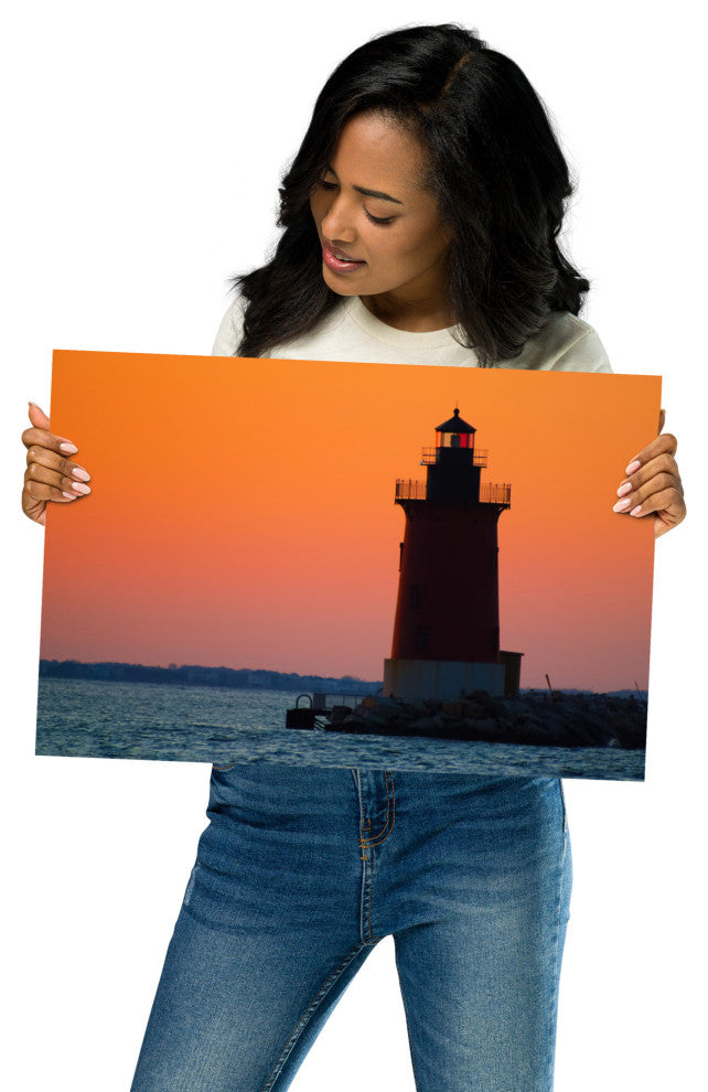 Sunset at Henlopen State Park 3 Landscape Photo Unframed Wall Art Print, 12" X 18"