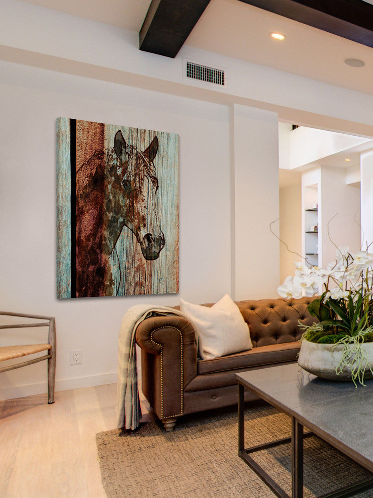 Marmont Hill, "Orange Horse" by Irena Orlov Painting on Wrapped Canvas, 40x52