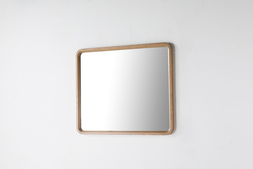 Vela Mirror, Pecan Oak, 36"