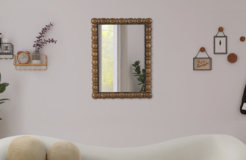 Aubrey Mirror, Brown, 26" W x 2" D x 36" H