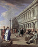 Luca Carlevaris The Piazzetta and the Library, 20"x25" Gallery Wrapped Canvas